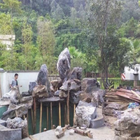 石家庄庭院假山安装